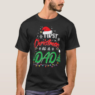 Camiseta Primeiro Natal como Pai Novo Pai 1 Natal rua