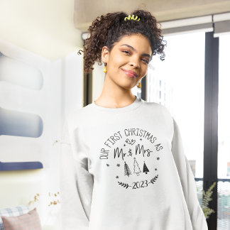 Camiseta Primeiro Natal como Sr. & Sra. personalizada