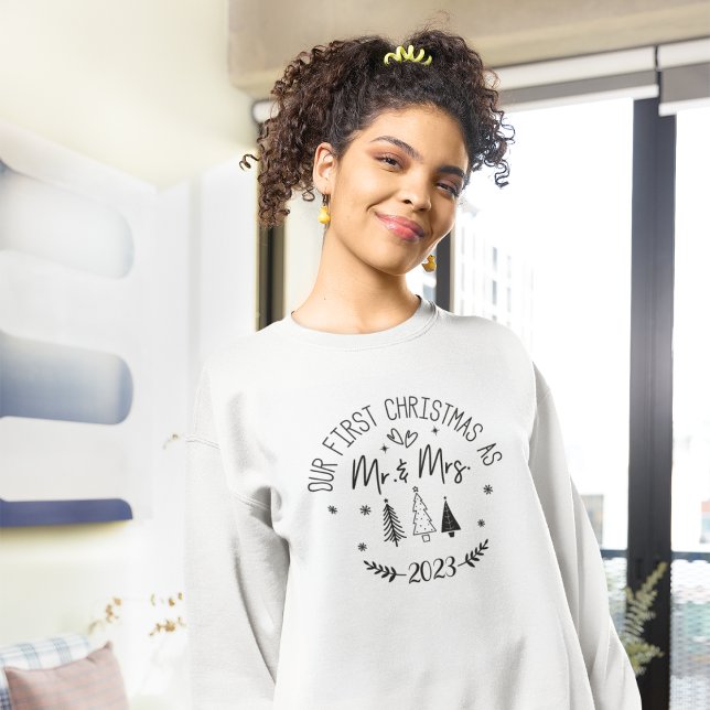 Camiseta Primeiro Natal como Sr. & Sra. personalizada (Criador carregado)