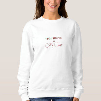 Camiseta Primeiro Natal como Sra Personalizado Sobrenome