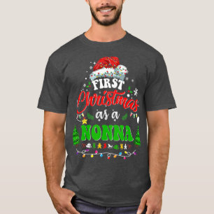 Camiseta Primeiro Natal como um Chapéu de Santa Nonna Ugly