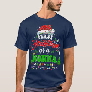 Camiseta Primeiro Natal como um Chapéu de Santa Nonna Ugly 