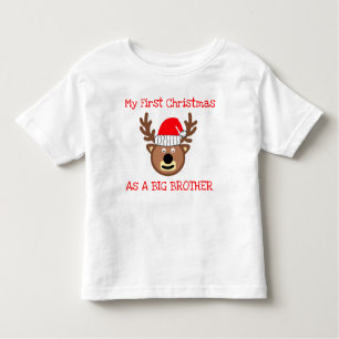 Camiseta Primeiro Natal Como Um Grande Irmão Toddler T-shir
