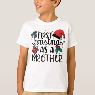 Camiseta Primeiro Natal Como Um Irmão A Matar O Natal