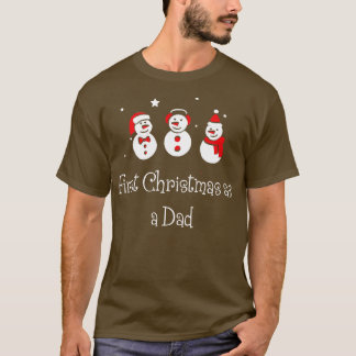 Camiseta Primeiro natal como um pai Engraçado Natal T