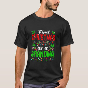 Camiseta Primeiro Natal Como Uma Vovó Família Fofa De Xmas