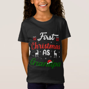 Camiseta Primeiro Natal Como Vovô Família Fofa Corresponden