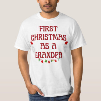 Camiseta Primeiro natal como vovô, Novo papai de presente,