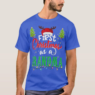Camiseta Primeiro Natal como vovó Santa Hat Ugly Xmas
