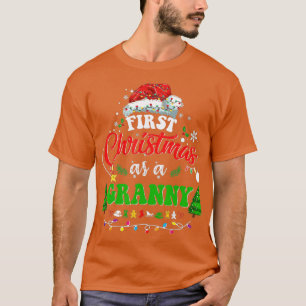 Camiseta Primeiro Natal como vovó Santa Hat Ugly Xmas 2