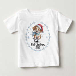 Camiseta Primeiro Natal de 2025-Boy do Bebê Personalizado p
