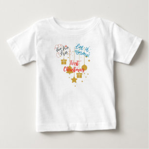 Camiseta Primeiro Natal do Bebê