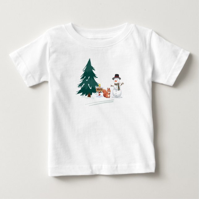 Camiseta Primeiro Natal do Bebê (Frente)