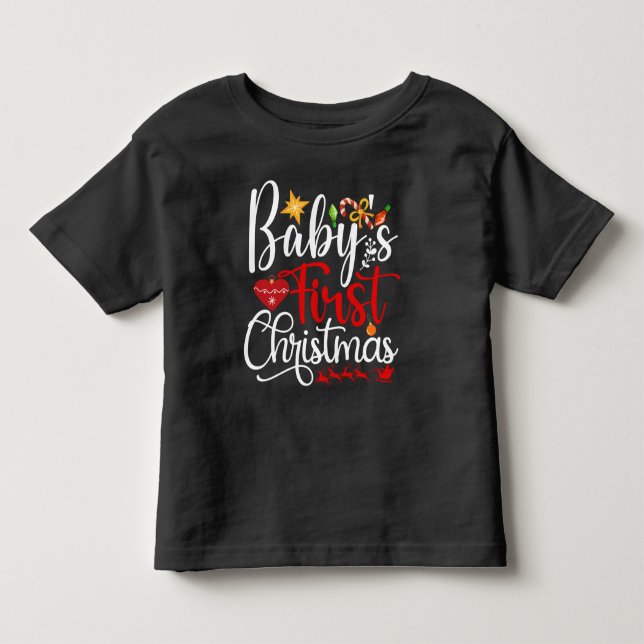 Camiseta Primeiro Natal do bebê-84604 (Frente)