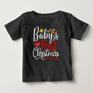 Camiseta Primeiro Natal do bebê-84604