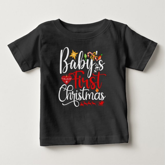 Camiseta Primeiro Natal do bebê-84604 (Frente)