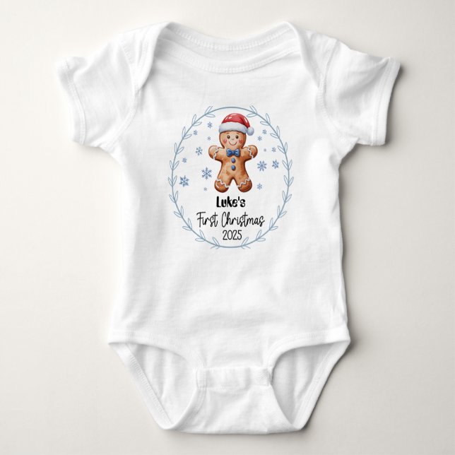 Camiseta - Primeiro Natal do Bebê Personalizado 20 (Frente)