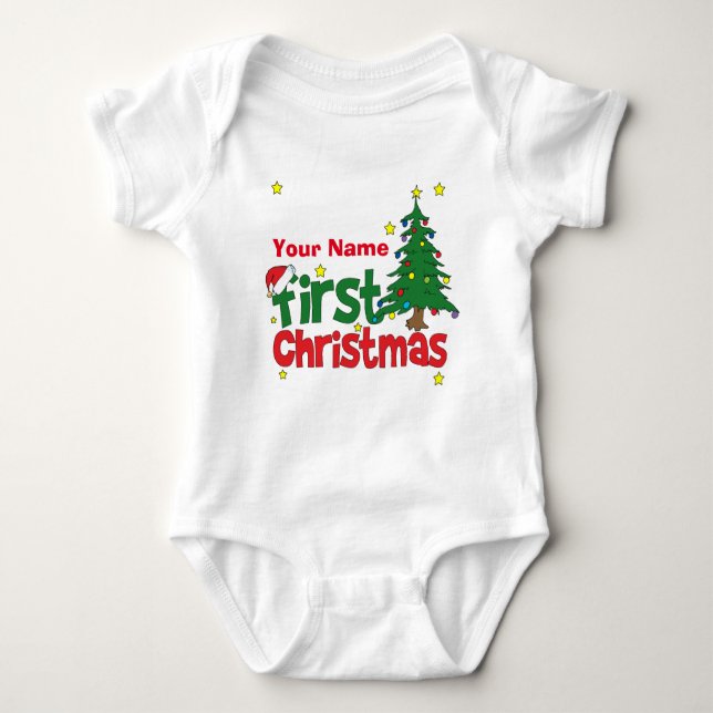 Camiseta Primeiro Natal Personalizado (Frente)
