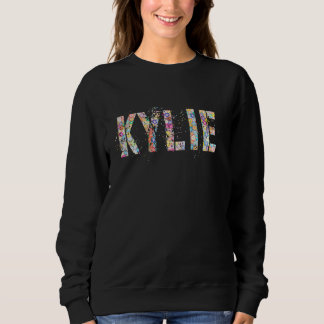 Camiseta Primeiro Nome KYLIE Flowery Girl Custom Flowers Na