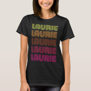Camiseta Primeiro Nome Laurie Funky Retro Vintage Disco Des