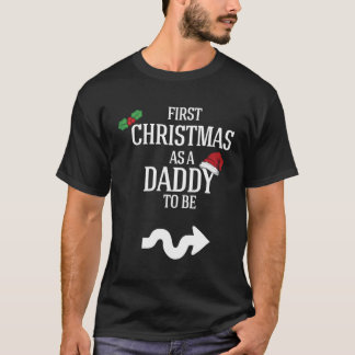 Camiseta Primeiro Pai de Natal Anúncio de Gravidez
