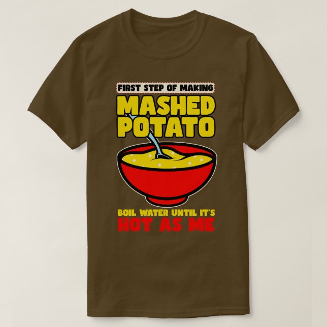Camiseta Primeiro Passo Das Batatas Lavadas Com Fazer (Frente do Design)