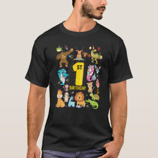 Camiseta Primeiro primeiro aniversario do Dinossaur Unicorn