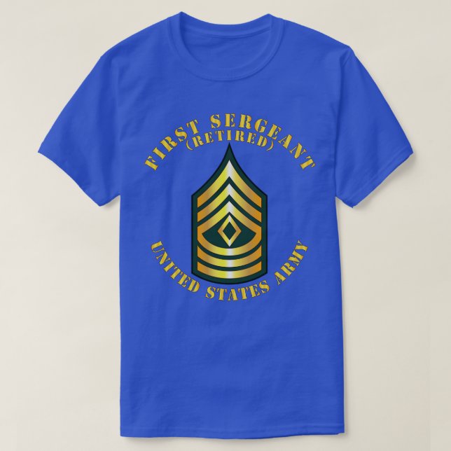 Camiseta Primeiro Sargento do POCKET 1SG aposentado (Frente do Design)