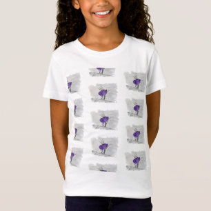 Camiseta Primeiro Sinal de Primavera: Purple Crocus Snow Pu