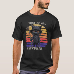 Camiseta Primeiro, sou um Feliz Homem de Gato Sarcástico En