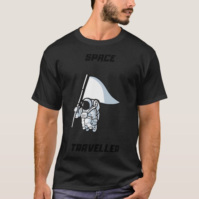 Camiseta Primeiro Viajante de Espaço (Frente)