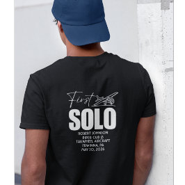 Camiseta Primeiro Voo Solo Personalizado | PILOTO | Avião