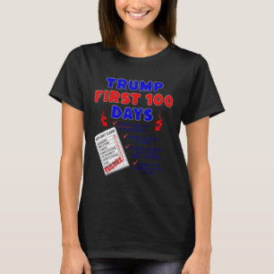 Camiseta Primeiros 100 Dias de Trump Piores Pesquisas Presi