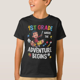 Camiseta Primeiros 1rua do ano de Aventura Professores Cria