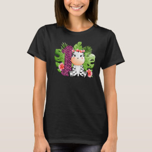 Camiseta primeiros aniversarios Zebra, 1 Ano, Safari Animal