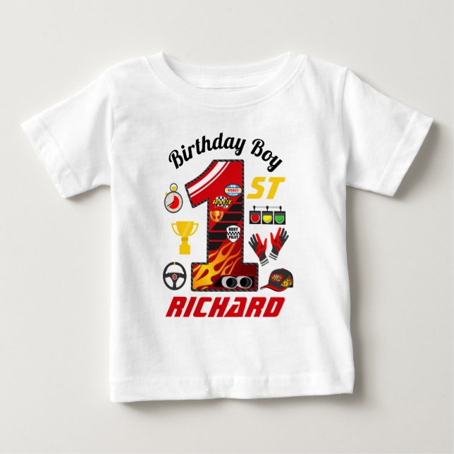 Camiseta Primeiros Carros de Aniversário | Garoto de aniver (Frente)