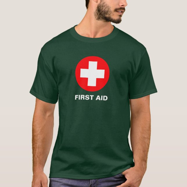 Camiseta Primeiros socorros - Médico - Ambulância, Ajuda (Frente)