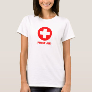 Camiseta Primeiros socorros - Médico (Cruz) - Ambulância, A