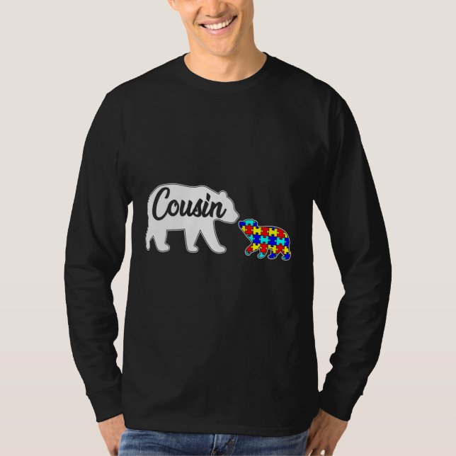 Camiseta Primo Bear Autismo Consciência Amor Amparo Família (Frente)