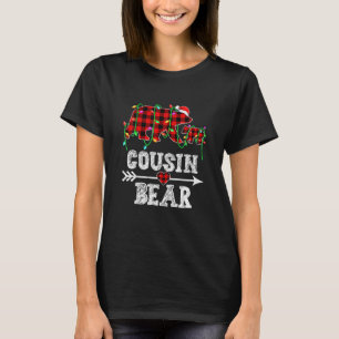 Camiseta Primo Bear Christmas Pajama Red Xadrez Buffalo