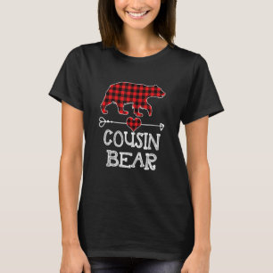 Camiseta Primo Bear Christmas Pajama Red Xadrez Buffalo Fam