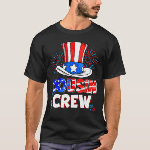 Camiseta Primo Crew 4 de julho Família Patriótica Americana