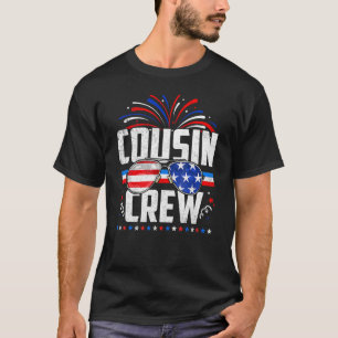 Camiseta Primo Crew 4 de julho Óculos Patrióticos Bandeira