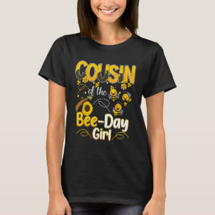 Camiseta Primo Da Bee Day Girl Engraçado Família Bee Birthd