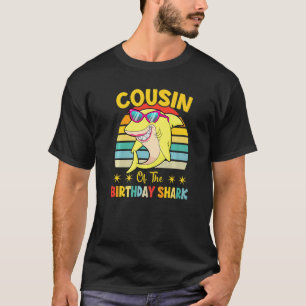 Camiseta Primo Da Família Aniversário Do Tubarão Que Corres