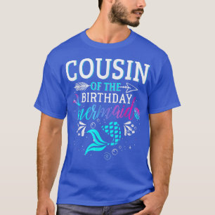 Camiseta Primo Da Família Aniversário Sereia Correspondente