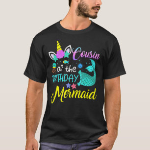 Camiseta Primo Da Família Aniversário Sereia Correspondente