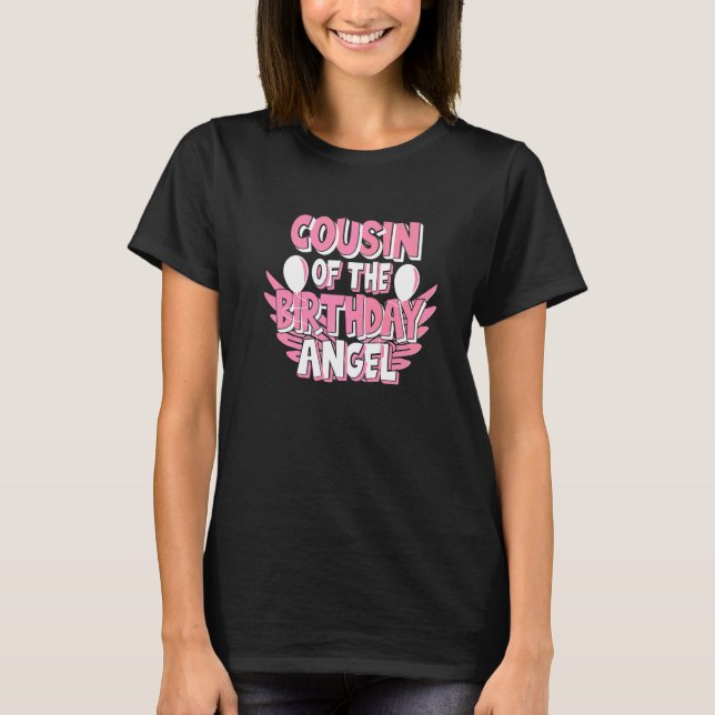 Camiseta Primo Da Festa Anjo de Aniversário (Frente)