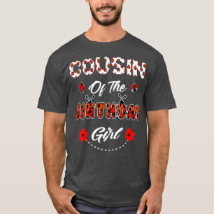 Camiseta Primo Da Garota De Aniversário - Família Ladybug