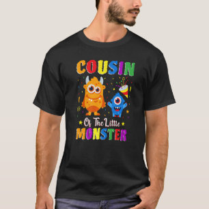 Camiseta Primo Da Pequena Família Monstro Correspondendo Ao